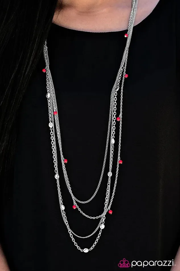 Paparazzi Necklace Beach Days Red Paparazzi Jewelry Necklaces