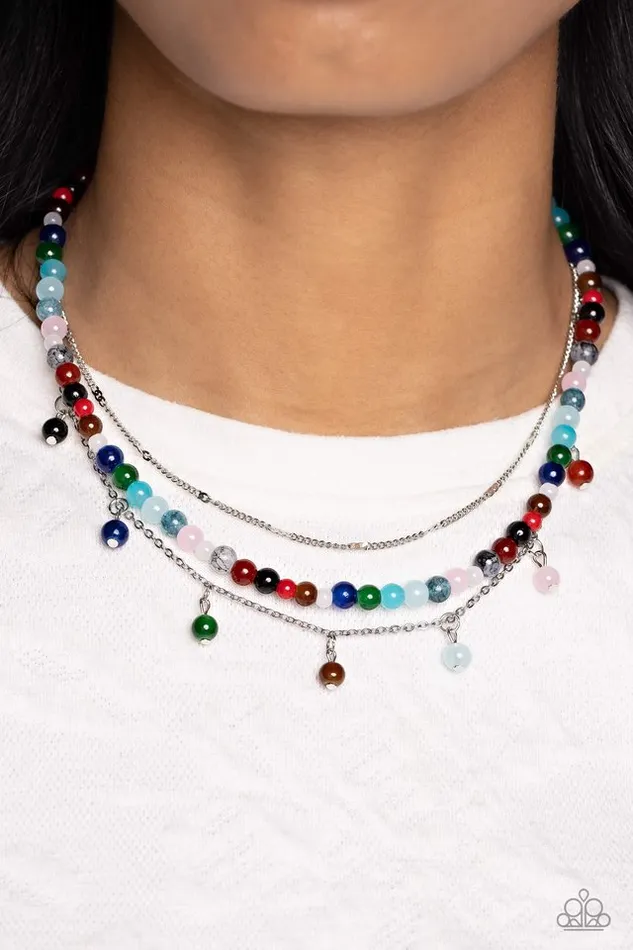 Paparazzi Necklace BEAD All About It Multi Paparazzi Jewelry Necklaces