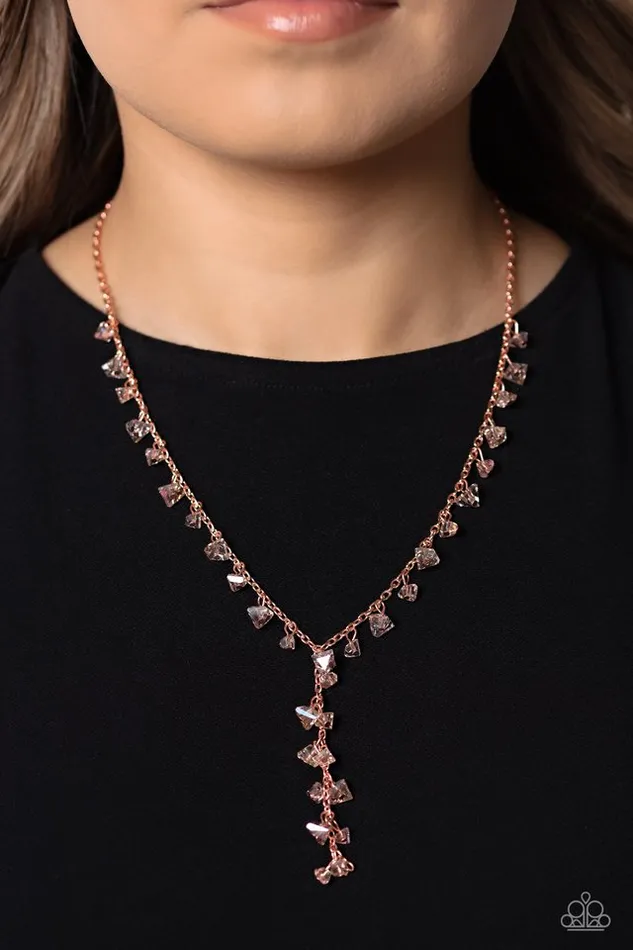 Paparazzi Necklace Chiseled Catwalk Copper Paparazzi Jewelry Necklaces