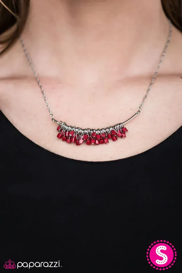 Paparazzi Necklace Cube Jive Red Paparazzi Jewelry Necklaces