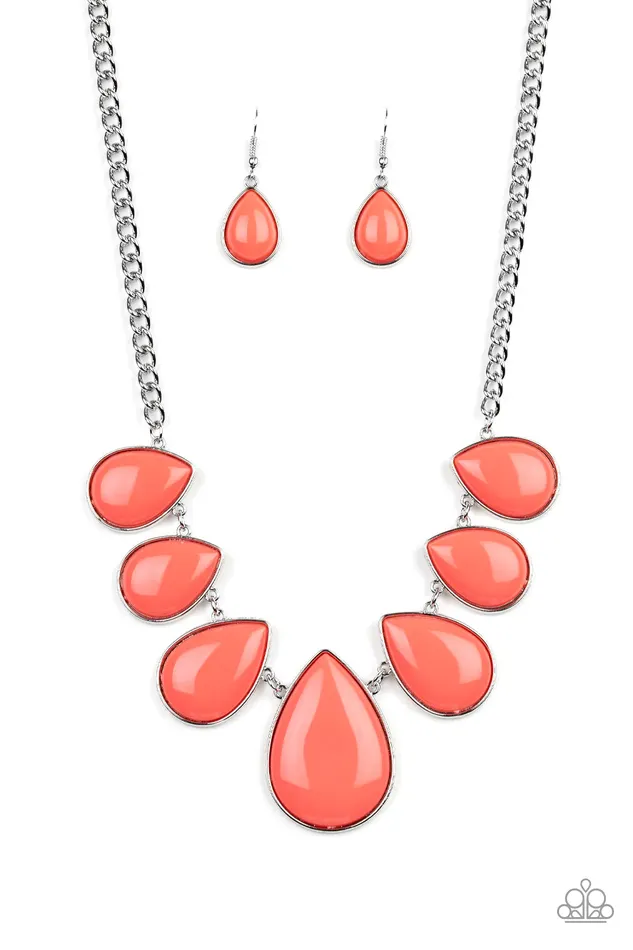 Paparazzi Necklace Drop Zone Orange Paparazzi Jewelry Necklaces