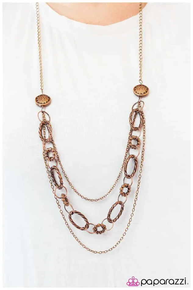 Paparazzi Necklace Everything Under The Sun Copper Paparazzi Jewelry Necklaces