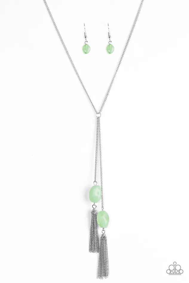 Paparazzi Necklace GLOW Your Roll Green Paparazzi Jewelry Necklaces