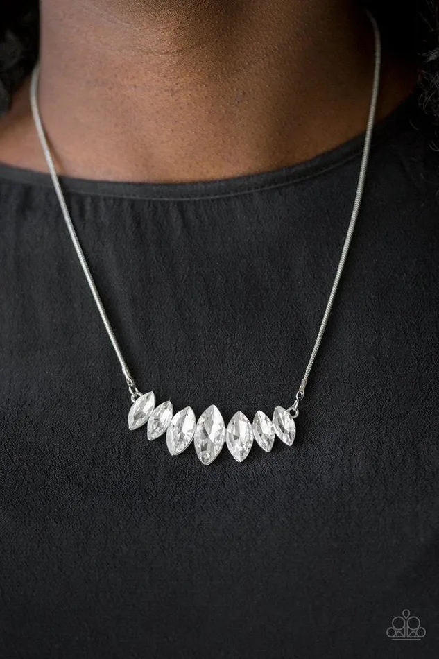 Paparazzi Necklace Leading Lady White Paparazzi Jewelry Necklaces