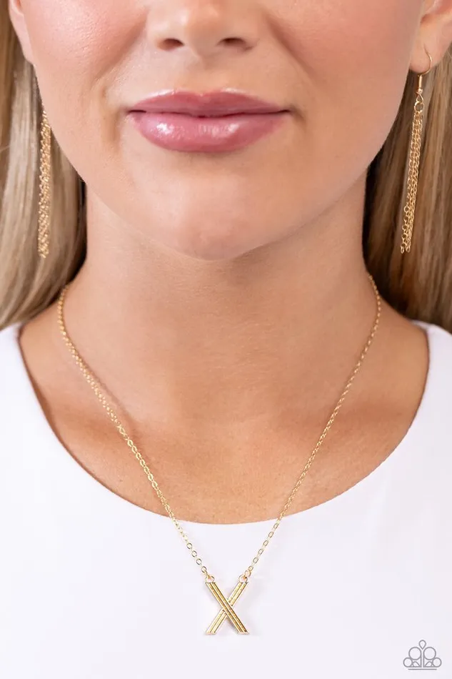 Paparazzi Necklace Leave Your Initials Gold X Paparazzi Jewelry Necklaces