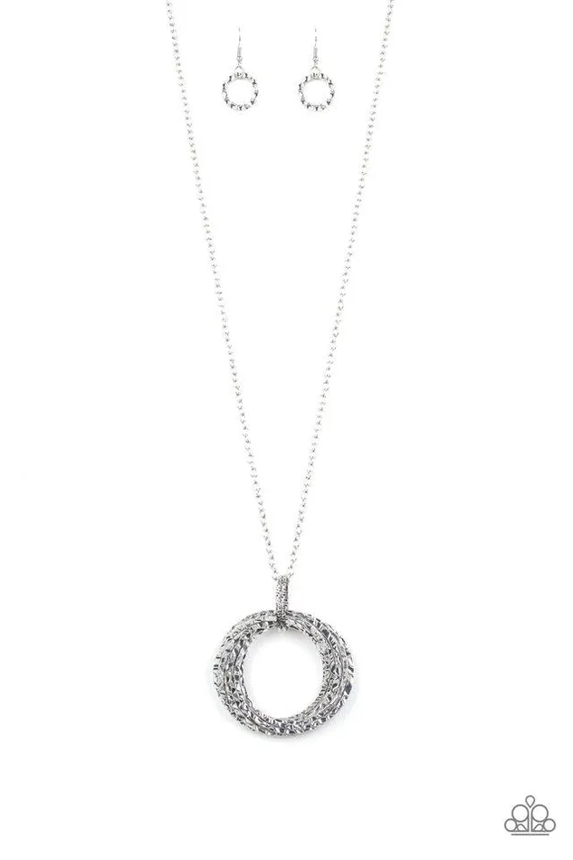 Paparazzi Necklace Metal Marathon Silver Paparazzi Jewelry Necklaces