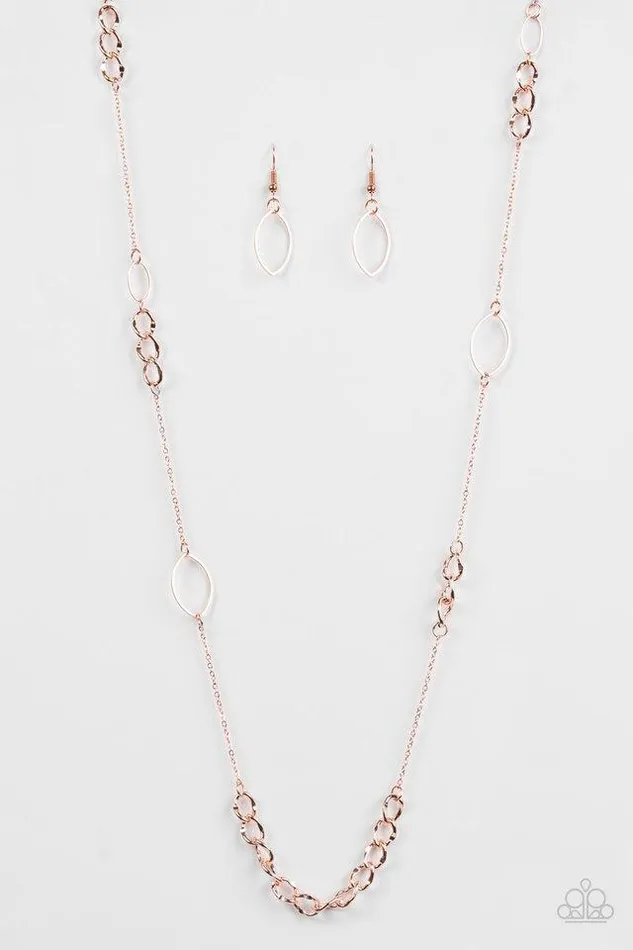 Paparazzi Necklace Metro Minimalist Copper Paparazzi Jewelry Necklaces