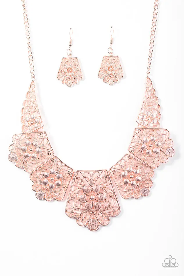 Paparazzi Necklace Native Nature Rose Gold Paparazzi Jewelry Necklaces