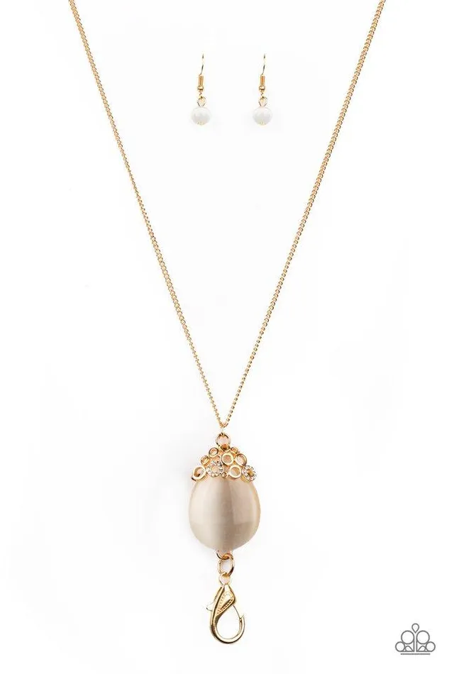 Paparazzi Necklace Nightcap and Gown Gold Paparazzi Jewelry Necklaces