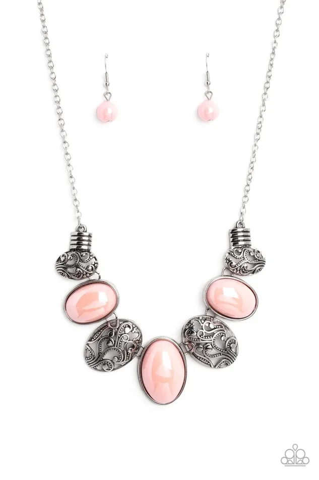 Paparazzi Necklace Patterned Paisley Pink Paparazzi Jewelry Necklaces