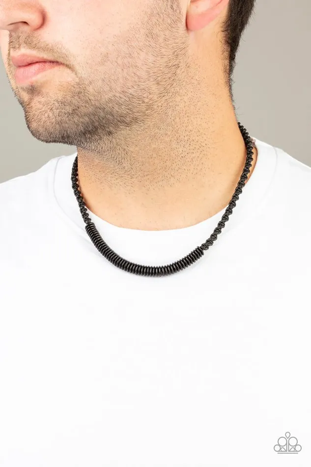 Paparazzi Necklace Plainly Primal Black Paparazzi Jewelry Necklaces