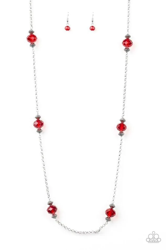 Paparazzi Necklace Season of Sparkle Red Paparazzi Jewelry Necklaces
