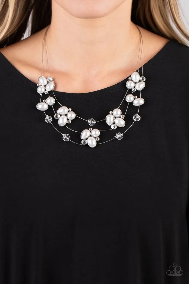 Paparazzi Necklace Snow Angels White Paparazzi Jewelry Necklaces