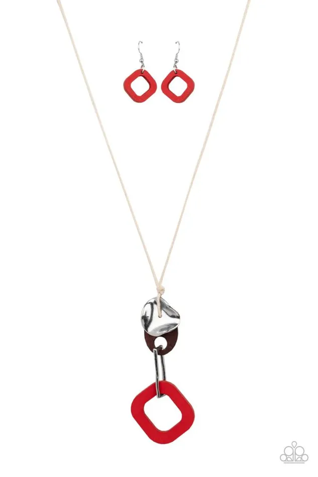 Paparazzi Necklace Top Of The WOOD Chain Red Paparazzi Jewelry Necklaces Paparazzi Necklace Top Of The WOOD Chain Red Paparazzi Jewelry Necklaces