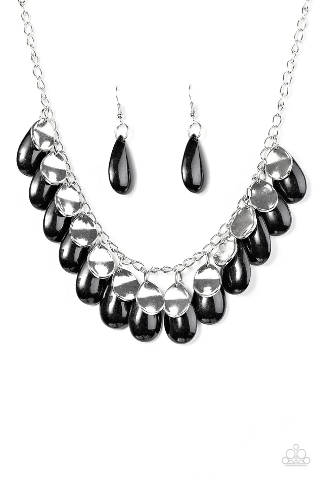 Paparazzi Necklace Tropical Storm Black Paparazzi Jewelry Necklaces