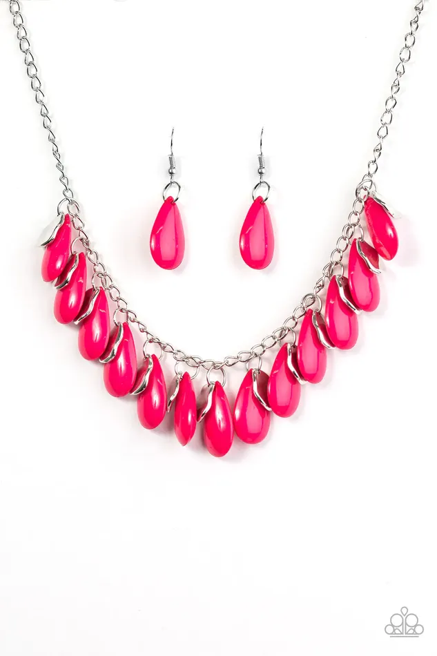 Paparazzi Necklace Tropical Storm Pink Paparazzi Jewelry Necklaces