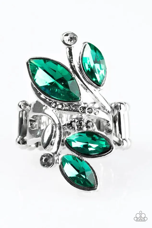 Paparazzi Ring Beautifully Botanical Green Paparazzi Jewelry Rings