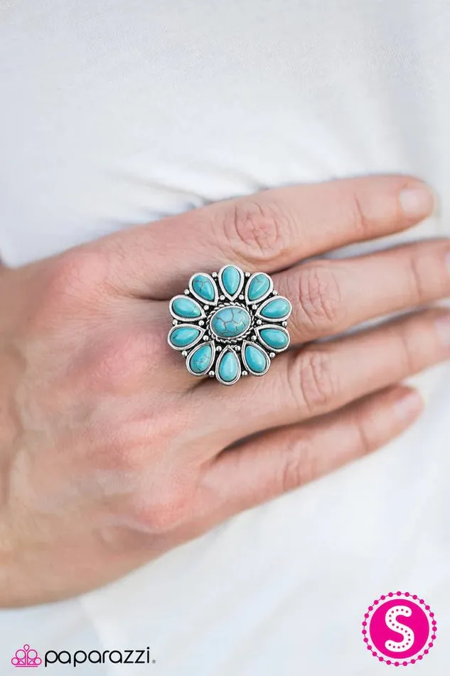 Paparazzi Ring Desert Daisy Blue Paparazzi Jewelry Rings