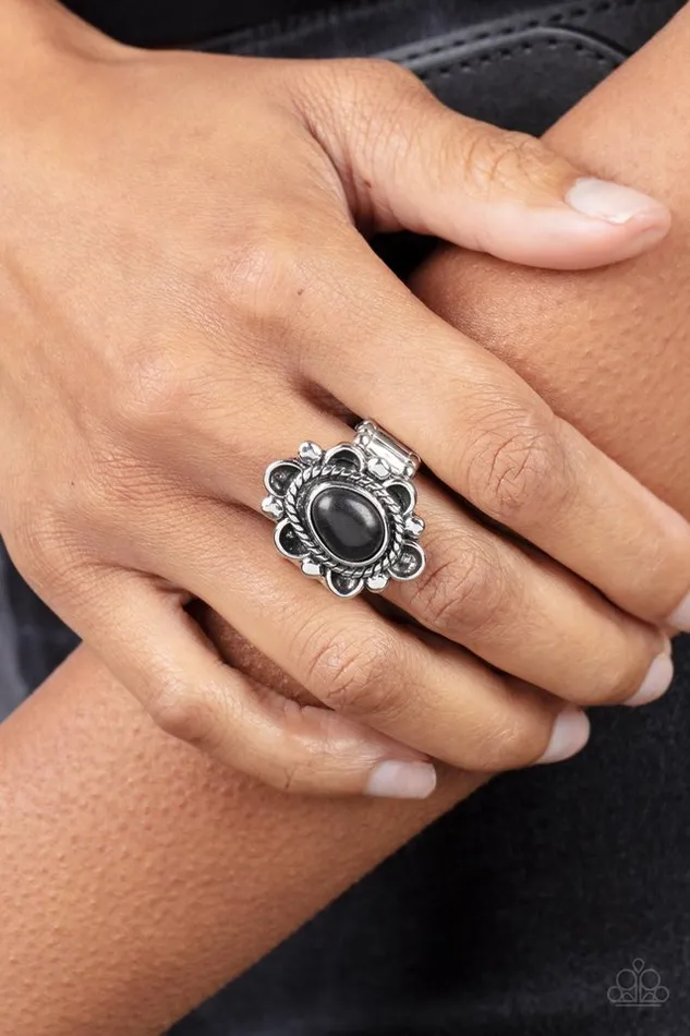 Paparazzi Ring Desert Prairie Black Paparazzi Jewelry Rings
