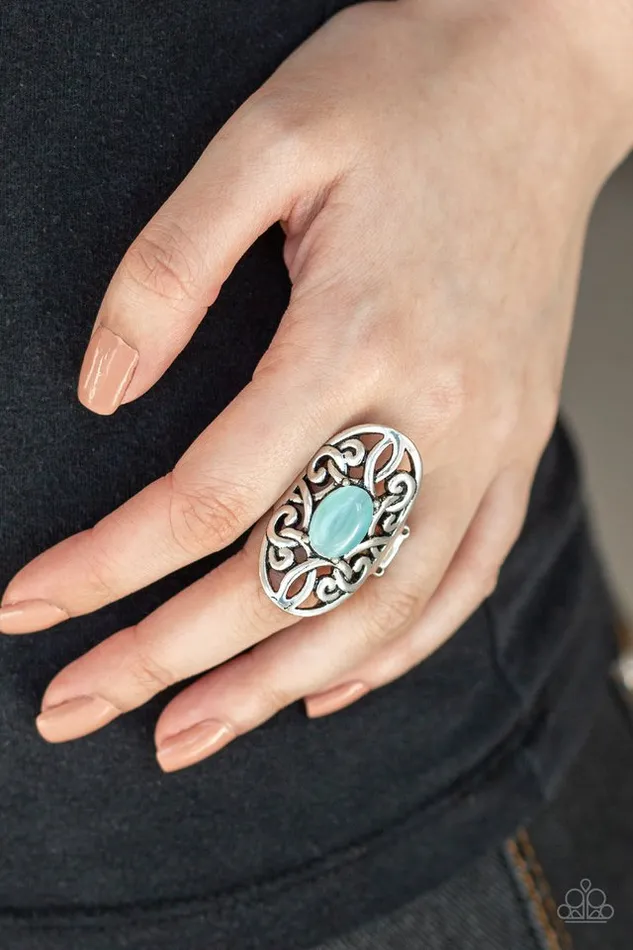 Paparazzi Ring GLEAM Big Blue Paparazzi Jewelry Rings