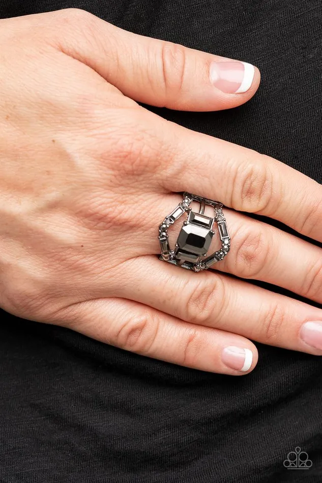 Paparazzi Ring Jazzy Jewels Black Paparazzi Jewelry Rings
