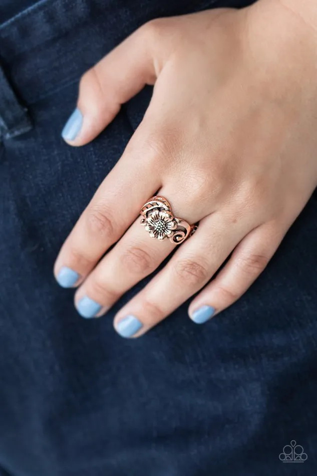 Paparazzi Ring Oceanside Orchard Copper Paparazzi Jewelry Rings