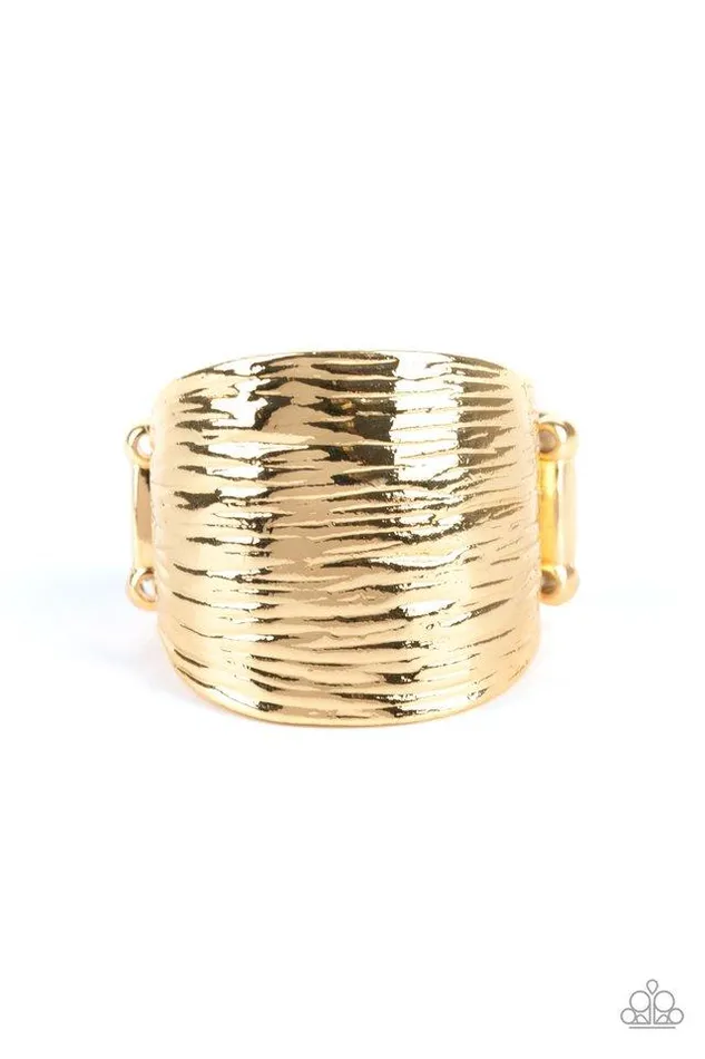 Paparazzi Ring Rippling Rivers Gold Paparazzi Jewelry Rings