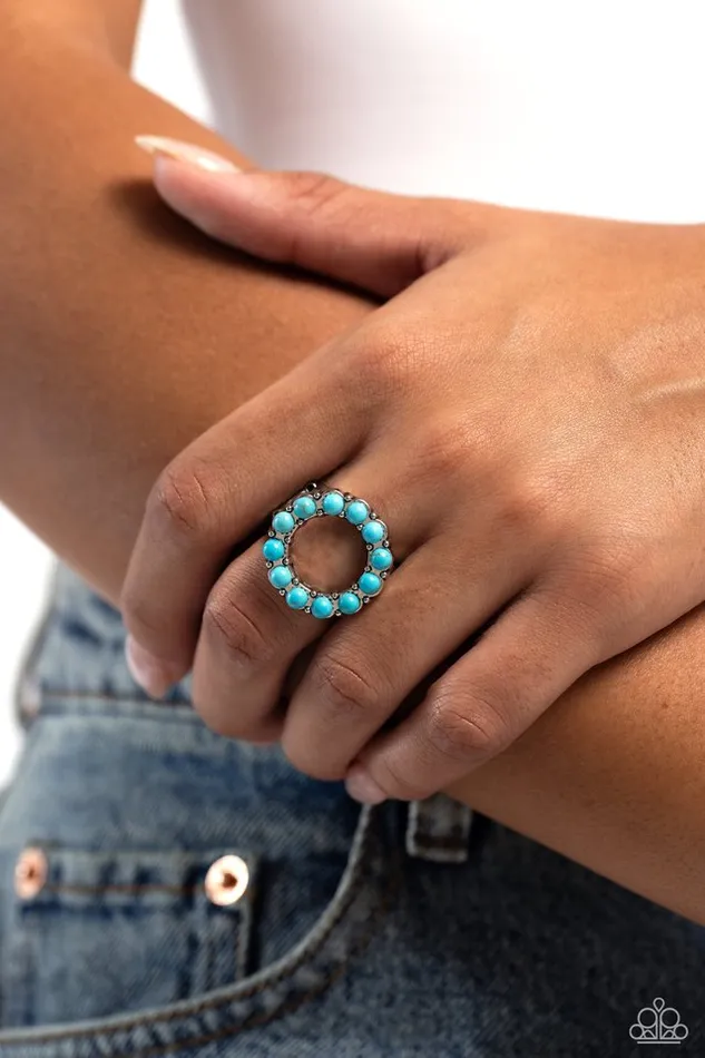 Paparazzi Ring Stone Circles Blue Paparazzi Jewelry Rings