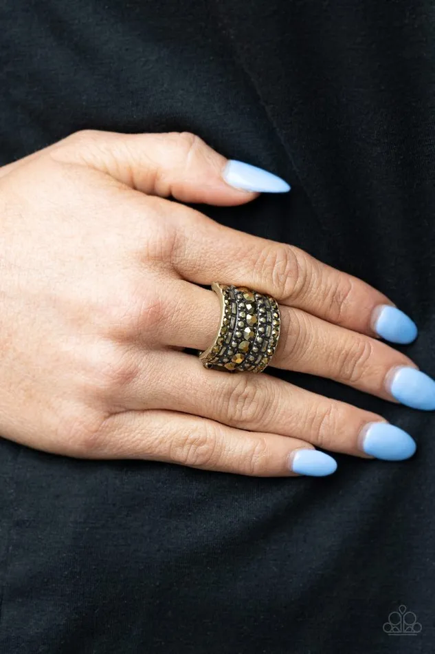 Paparazzi Ring Target Locked Brass Paparazzi Jewelry Rings