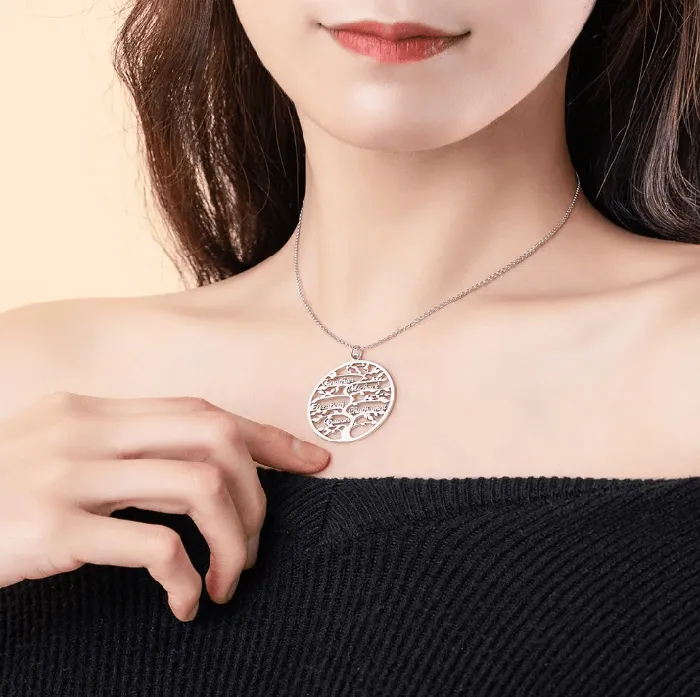 Personalized Family Tree Necklace Custom 113 Names Pendant for Mothers and Grandmothers 925 Sterling Silver Tree of Life Family Jewelry Belbren Necklaces Personalized Family Tree Necklace Custom 113 Names Pendant for Mothers and Grandmothers 925 Sterling Silver Tree of Life Family Jewelry Belbren Necklaces