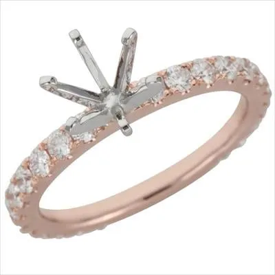 PreStyled Sets 18K Rose Gold Semi Mount Engagement Collections