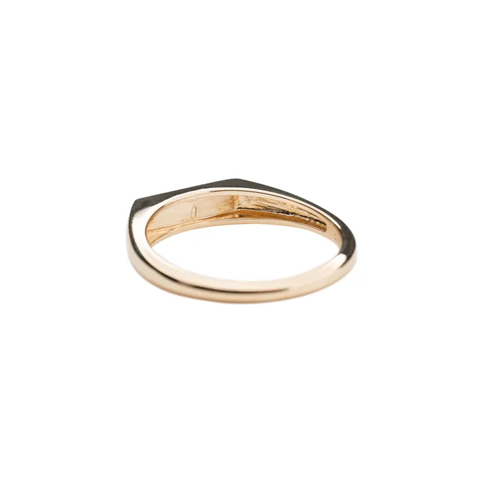 RG Rings 14k Rectangle Diamond Signet Ring