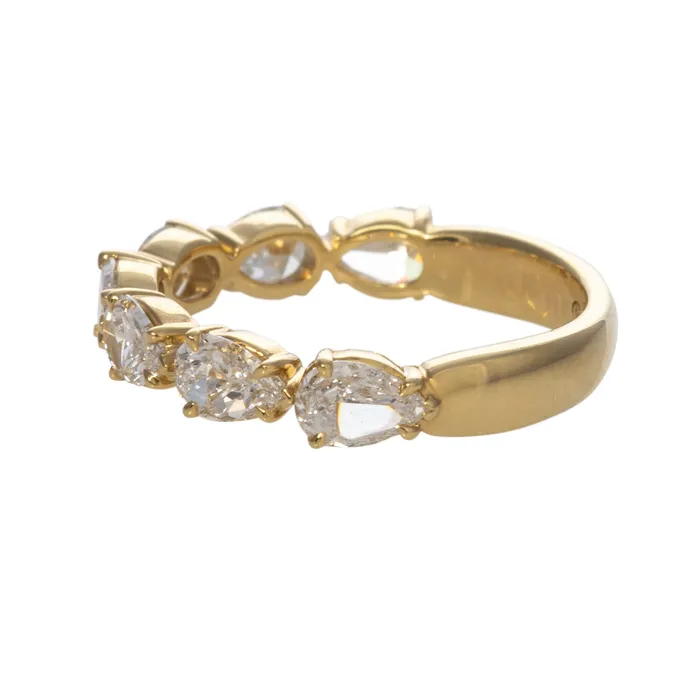 Rings 130ctw LAmour Crisscut Pear Diamond 7Stone Band Christopher Designs