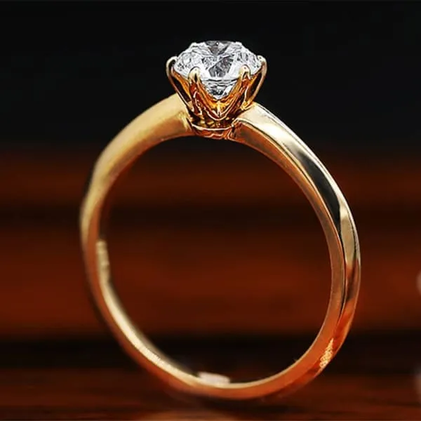 Rings 6 Prong Diamond Solitaire Engagement Ring Set in 14K Rose Gold 105ct tw Round Brilliant Natural Diamond Diamond Source NYC Rings 6 Prong Diamond Solitaire Engagement Ring Set in 14K Rose Gold 105ct tw Round Brilliant Natural Diamond Diamond Source NYC