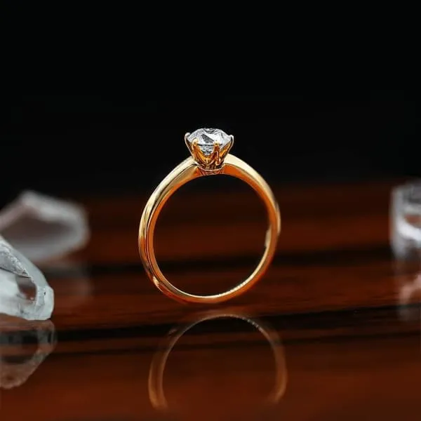 Rings 6 Prong Diamond Solitaire Engagement Ring Set in 14K Rose Gold 105ct tw Round Brilliant Natural Diamond Diamond Source NYC