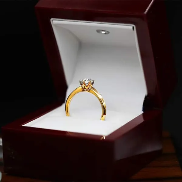 Rings 6 Prong Diamond Solitaire Engagement Ring Set in 14K Rose Gold 105ct tw Round Brilliant Natural Diamond Diamond Source NYC