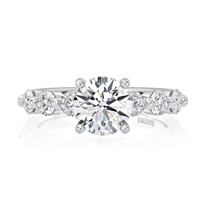 Rings A Jaffe 14K White Gold Semi Mount Diamond Ring A Jaffe