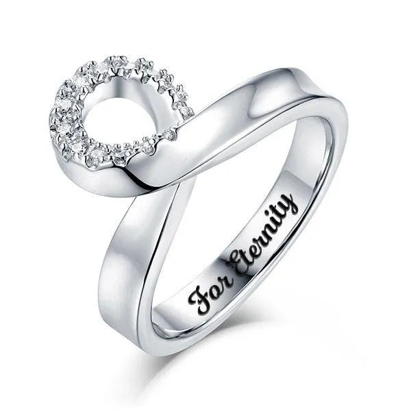 Rings Belbren 925 Sterling Silver Infinity Ring Personalize with Gem Birthstones and Custom Engraving Rings Belbren 925 Sterling Silver Infinity Ring Personalize with Gem Birthstones and Custom Engraving