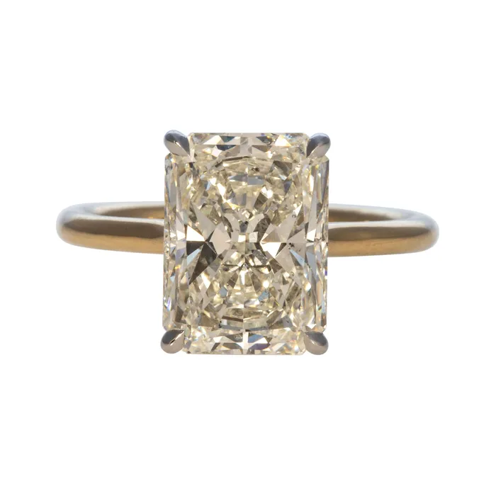Rings Croghans 421ct J SI1 Radiant Diamond Solitaire Platinum 18K Gold Engagement Ring Rings Croghans 421ct J SI1 Radiant Diamond Solitaire Platinum 18K Gold Engagement Ring