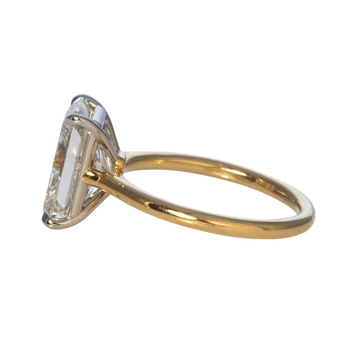 Rings Croghans 421ct J SI1 Radiant Diamond Solitaire Platinum 18K Gold Engagement Ring