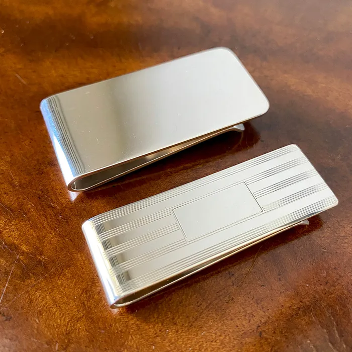 Rings Croghans Sterling Silver Engine Turned Money Clip