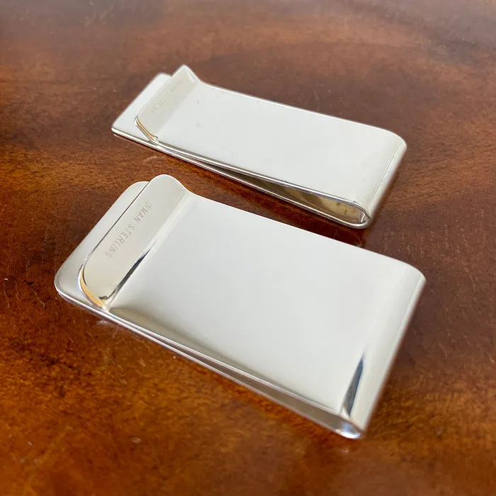Rings Croghans Sterling Silver Engine Turned Money Clip