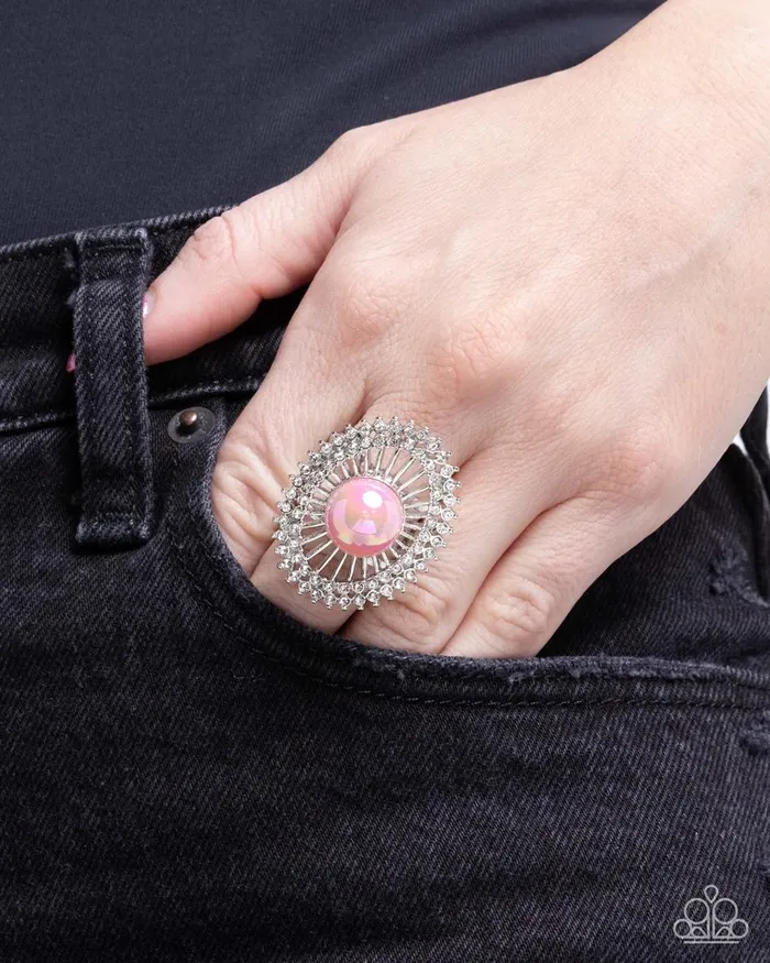 Rings Paparazzi Jewelry Paparazzi Ring Ornamental Outline Pink