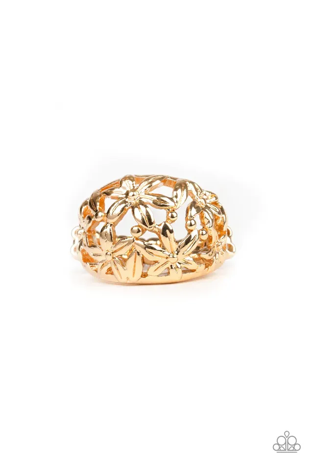 Rings Paparazzi Ring Haute Havana Gold Paparazzi Jewelry