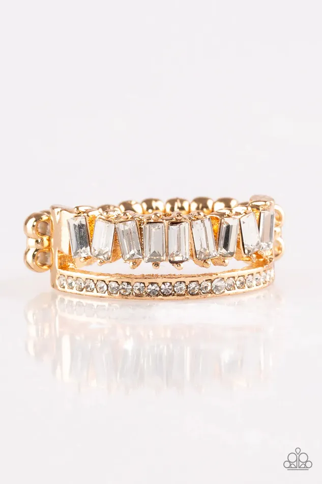 Rings Paparazzi Ring Royal Treasure Chest Gold Paparazzi Jewelry
