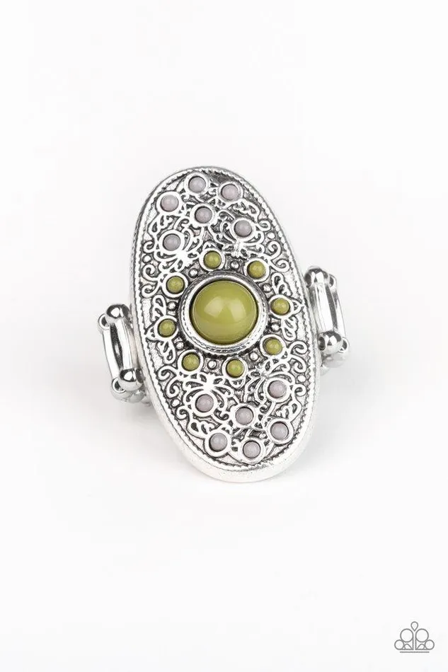 Rings Paparazzi Ring Solar Plexus Green Paparazzi Jewelry