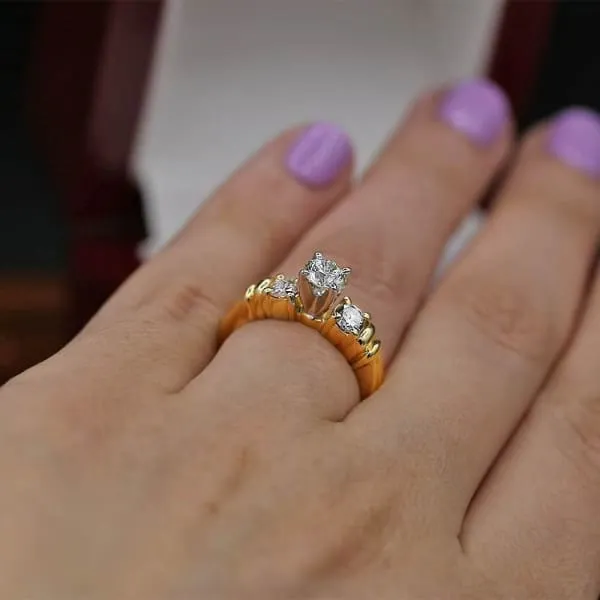 Rings Vintage Diamond Engagement Ring Set in 14K Yellow Gold 115ct tw Round Brilliant Natural Diamonds Diamond Source NYC Rings Vintage Diamond Engagement Ring Set in 14K Yellow Gold 115ct tw Round Brilliant Natural Diamonds Diamond Source NYC