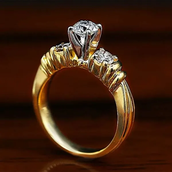 Rings Vintage Diamond Engagement Ring Set in 14K Yellow Gold 115ct tw Round Brilliant Natural Diamonds Diamond Source NYC Rings Vintage Diamond Engagement Ring Set in 14K Yellow Gold 115ct tw Round Brilliant Natural Diamonds Diamond Source NYC