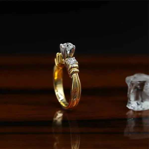 Rings Vintage Diamond Engagement Ring Set in 14K Yellow Gold 115ct tw Round Brilliant Natural Diamonds Diamond Source NYC Rings Vintage Diamond Engagement Ring Set in 14K Yellow Gold 115ct tw Round Brilliant Natural Diamonds Diamond Source NYC