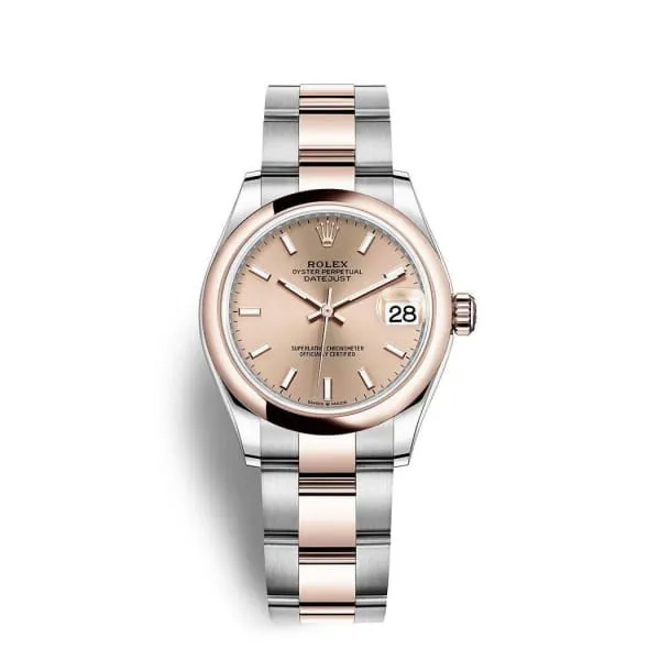 Rolex Bracelets Rolex Datejust 31mm Ref 2782410009 Rose Stick Dial Two Tone Stainless Steel 18K Rose Gold Oyster Bracelet Womens Watch
